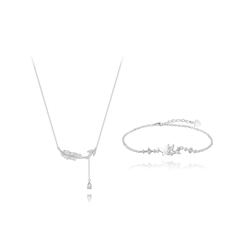 BLANK IN BLANK Zircon Necklaces Women's Bestie Couple Birthday Gift Girl Box-3