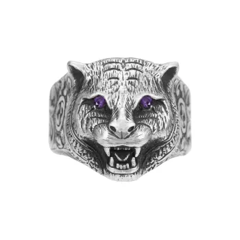 GUCCI 925 Sterling Silver Rings Men's