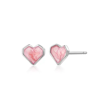 Lao Feng Xiang S925 Silver Pair Of Stud Earrings Women's
