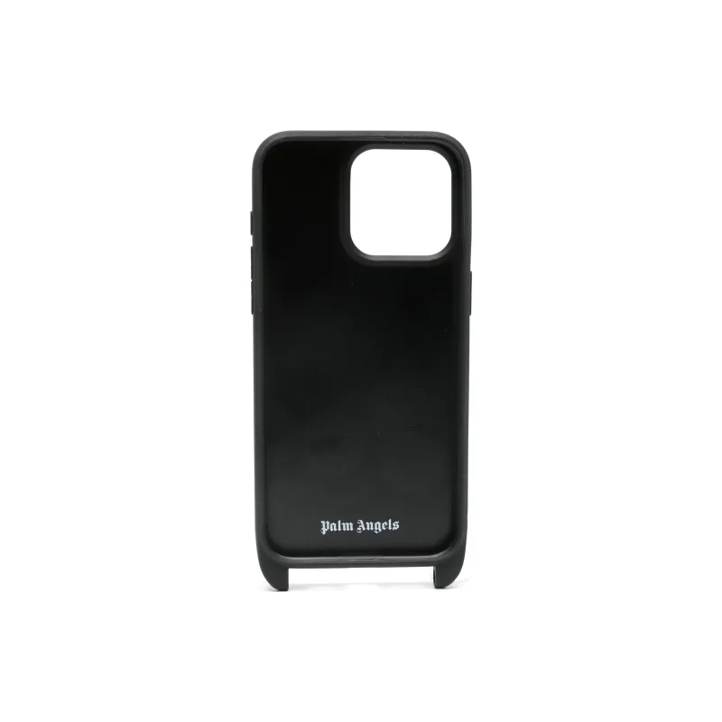 PALM ANGELS Leather Material Easy To Use And Durable Phone Cases Compatible With Apple IPhone 15 Pro Trendy And Cool-3