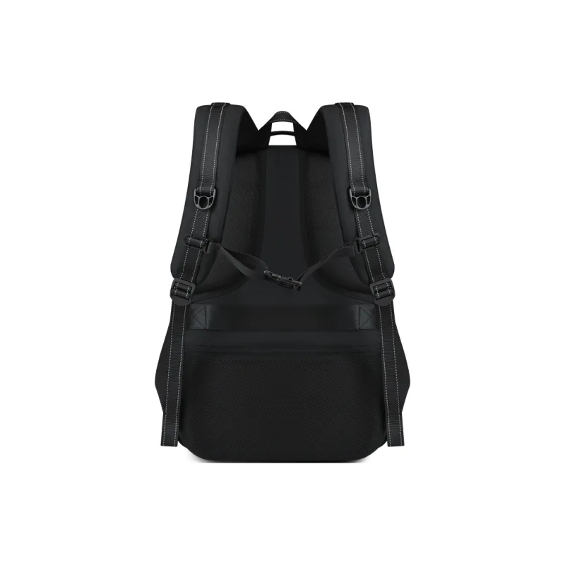 EDISON Nylon Backpack Regular Unisex Black/Beige-3