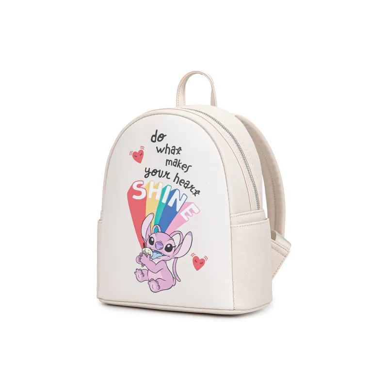 Disney Strawberry Bear Series PVC Polyvinyl Chloride Backpack Regular Unisex White/Black-2