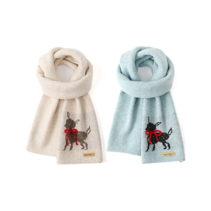 FREE RABBITⅡ Knit Scarves Unisex-13