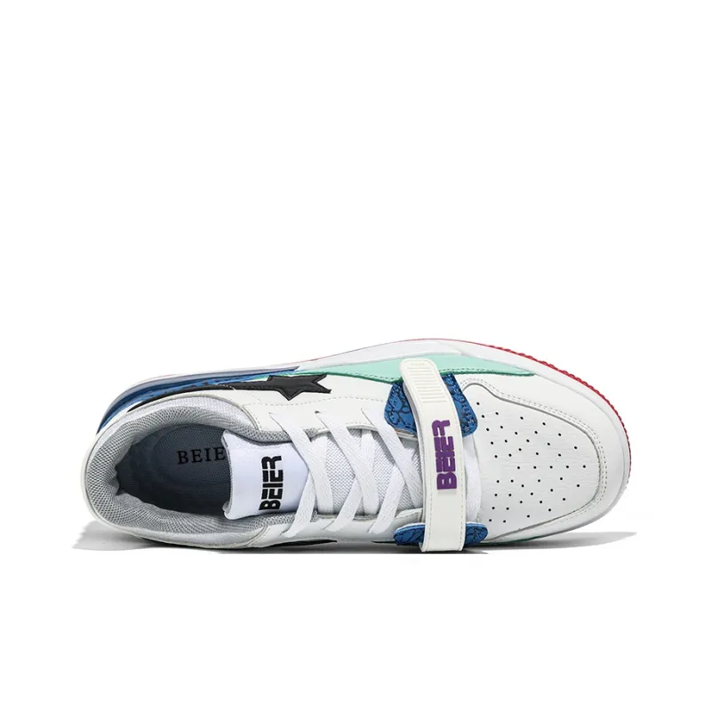 BEIER Stars Collection Couple Versatile Height Increasing Slip-Resistant Low-Top Skateboard Shoes Unisex-17