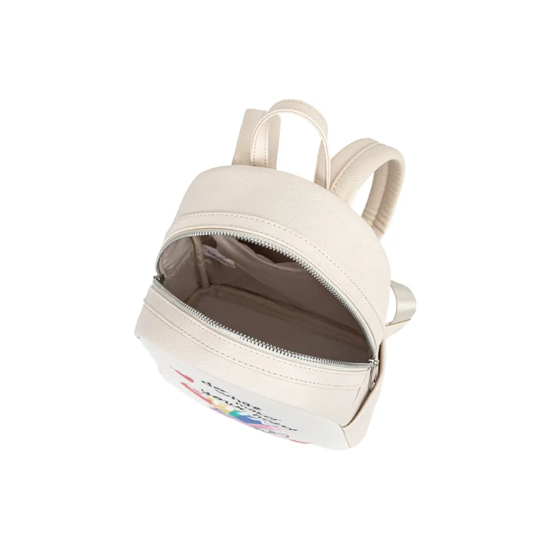 Disney Strawberry Bear Series PVC Polyvinyl Chloride Backpack Regular Unisex White/Black-4