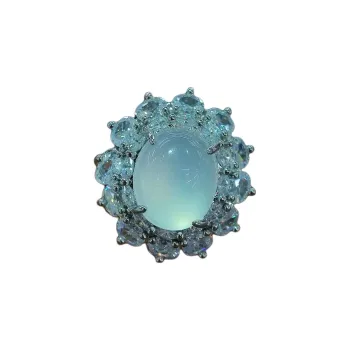 Grace Chalcedony Jade Rings Women's