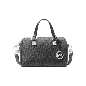 MICHAEL KORS Grayson Polyester Shoulder Bag Crossbody Bag Handbag Small Size Women's Black