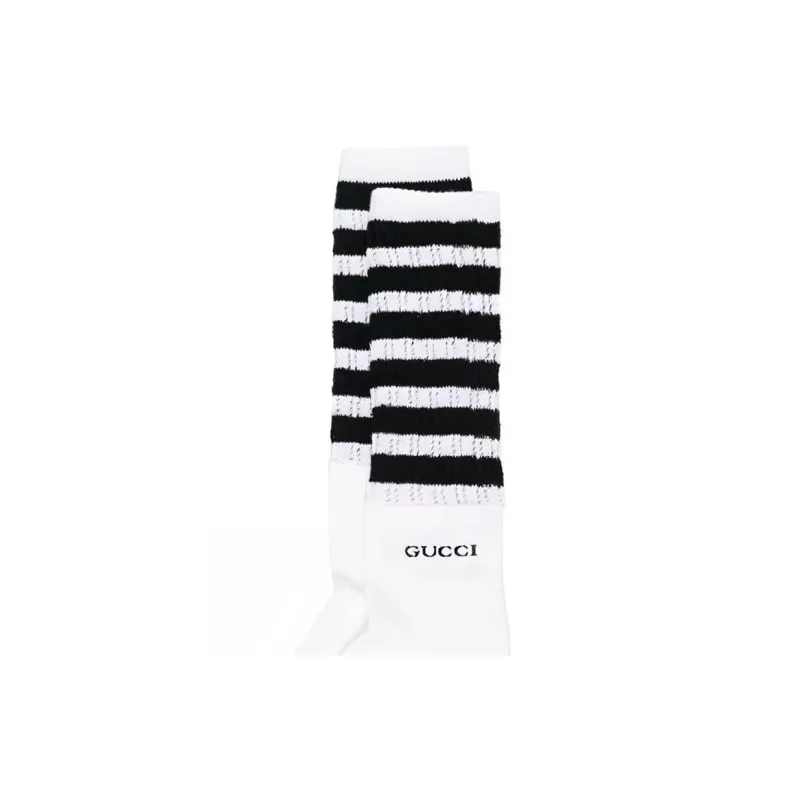 GUCCI SS23 Mid Calf Socks Women's 1 Pack White-3