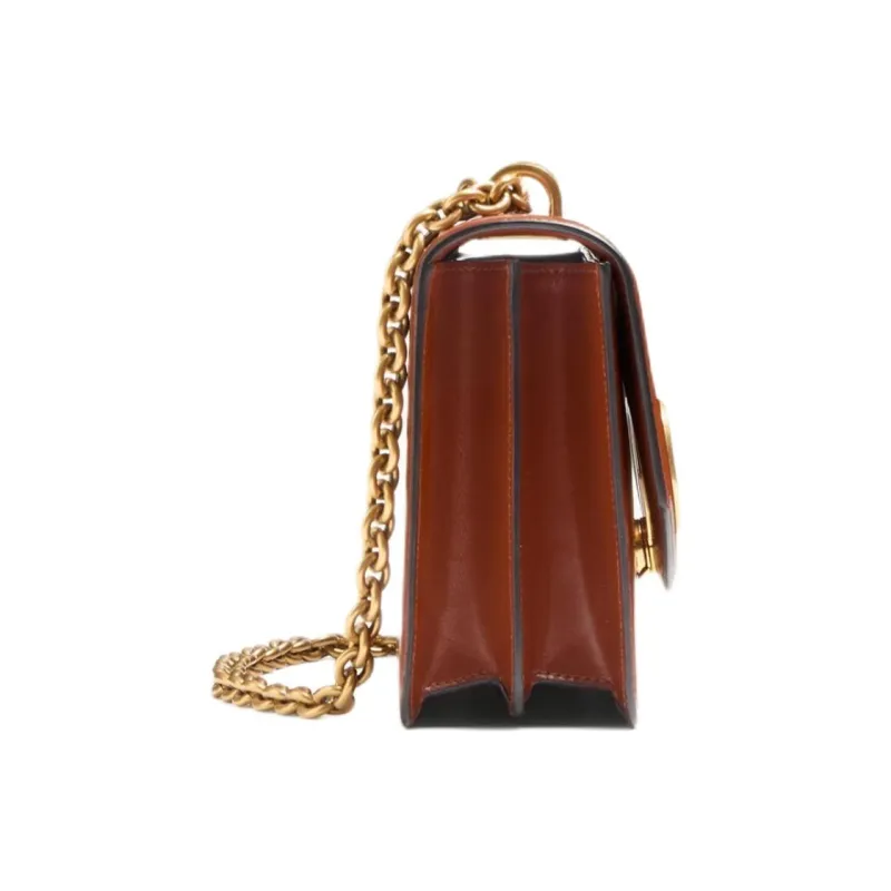 Valentino Calfskin Shoulder Bag Crossbody Bag Women's Brown-3