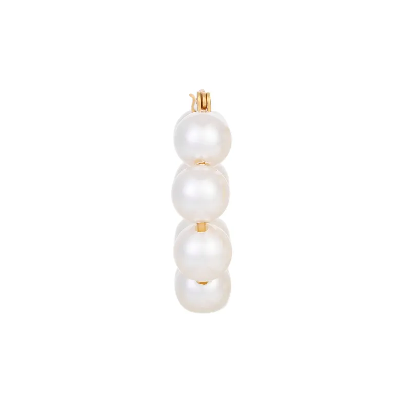 TORY BURCH Double T Motif Hoop Earrings-3