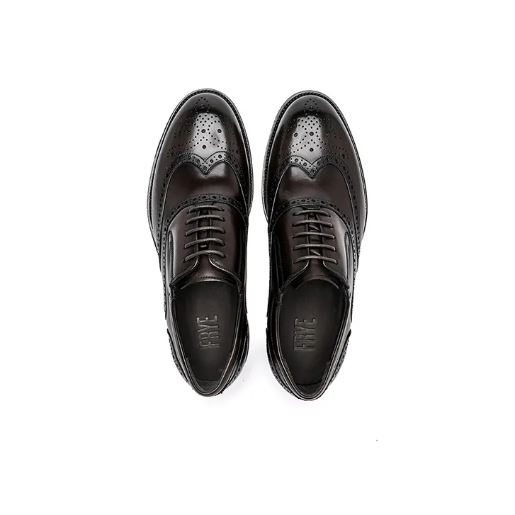 FRYE Dress Shoes Men Low Top Black/Coffee/Earth Yellow-10