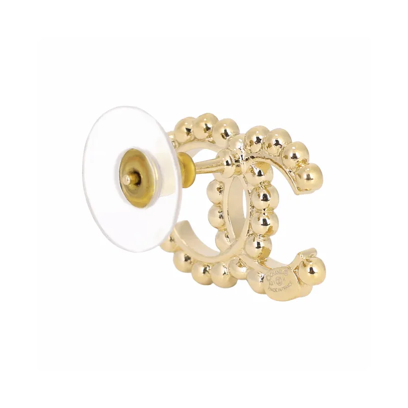 CHANEL Earrings Women's Gold-3