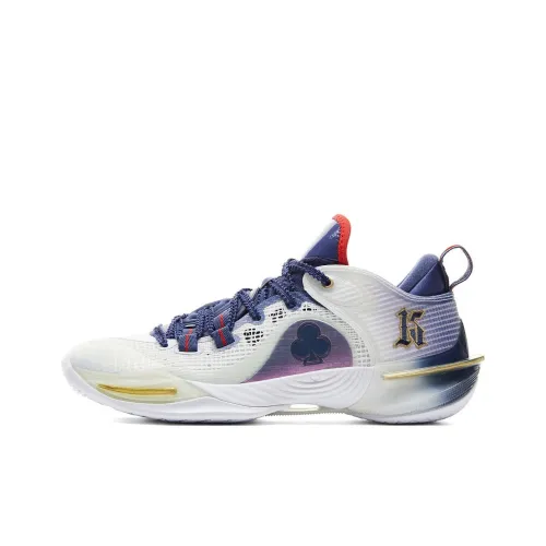 PEAK Taichi Flash 6 Cushioning Anti Slip And Wear Resistant Low Top Basketball Shoes Men's White Purple