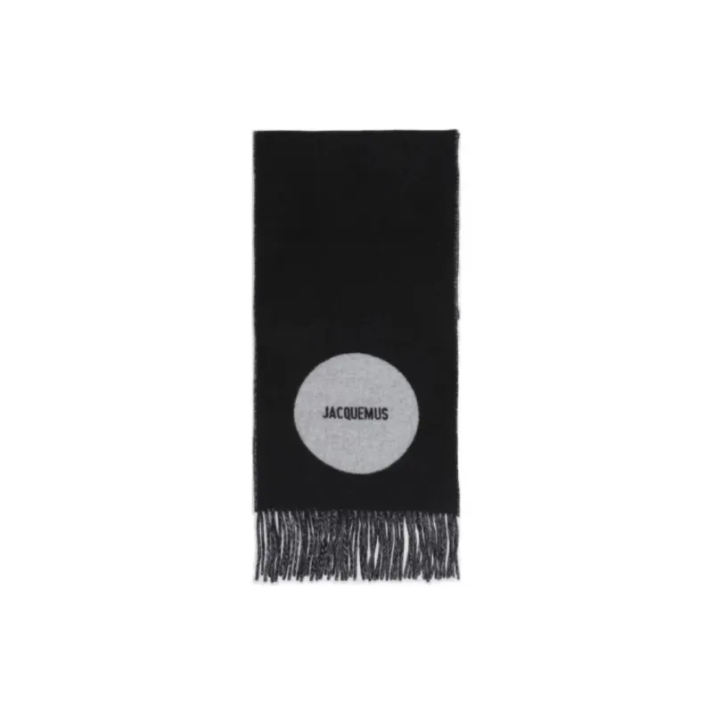 Jacquemus L'Echarpe Rond Carre Fringed Edge Scarf-1