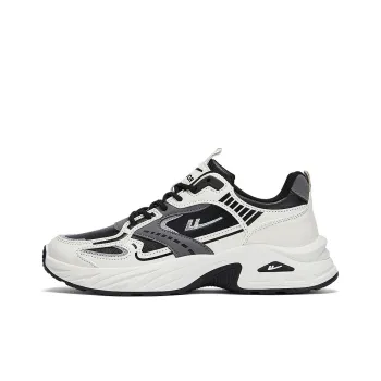 Warrior Anti Slip And Wear Resistant Height Increasing Low Top Chunky Sneakers Men's Beige Black