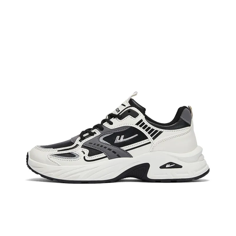 Warrior Anti Slip And Wear Resistant Height Increasing Low Top Chunky Sneakers Men's Beige Black-0