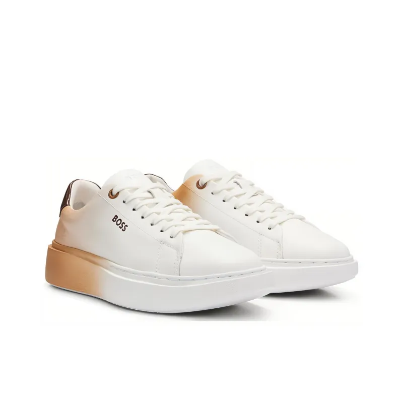 HUGO BOSS Cushioning Anti-Slip And Wear-Resistant Low-Top Casual Shoes Women's White Brown-2