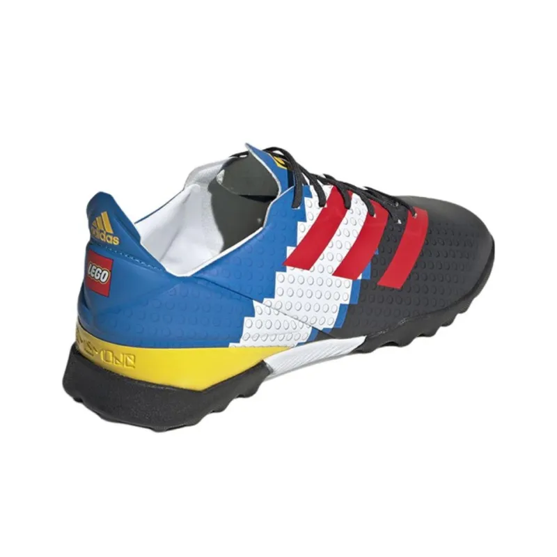 LEGO x Adidas Gamemode Anti Slip Wear Resistant Low Top Kids' Soccer Shoes Black White Blue Teenagers-2