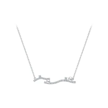 BABYBEI 925 Silver Pearls Necklaces Women's