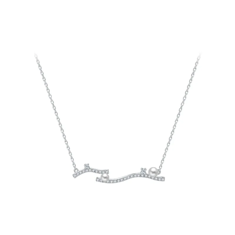 BABYBEI 925 Silver Pearls Necklaces Women's-0