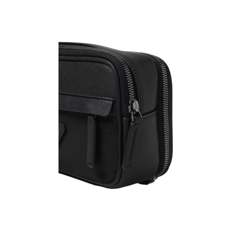 EMPORIO ARMANI Logo Patch Zipped Wash Bag-4