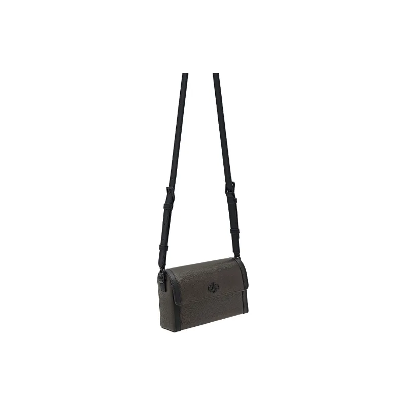 PEDRO Icon Series Top Grain Cow Leather Shoulder Bag, Crossbody Bag Trumpets Men's Black/Dark Umber-9