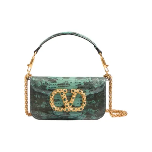 Valentino Sheepskin Shoulder Bag Crossbody Bag Handbag Small Size Women's Green