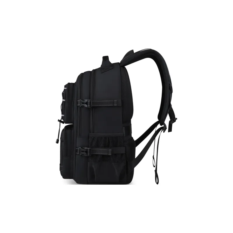 EDISON Nylon Backpack Regular Unisex Black/Beige-2