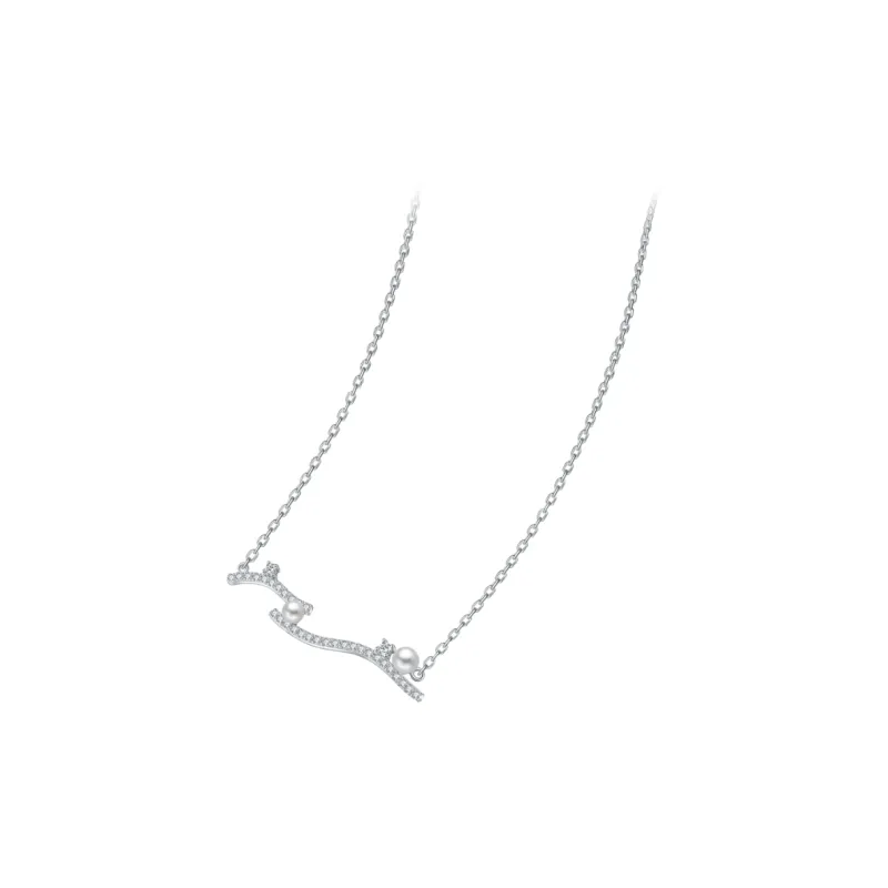 BABYBEI 925 Silver Pearls Necklaces Women's-1