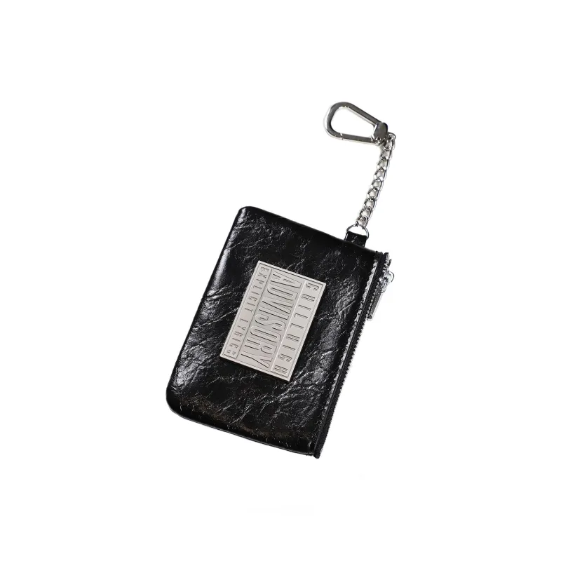 ChillHigh PU Coin Purse Unisex Black-2