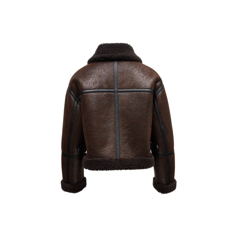 ONLY Cropped Coats Women's Dark Umber-1