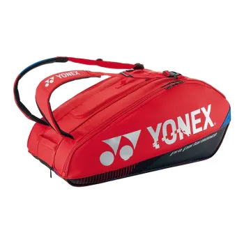 YONEX Badminton Racket Bags 2 Pcs Pack Sports Backpack Deep Red Unisex Front Storage Pocket