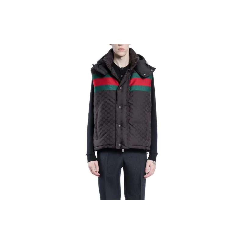 GUCCI Gg Printed Padded Gilet-3