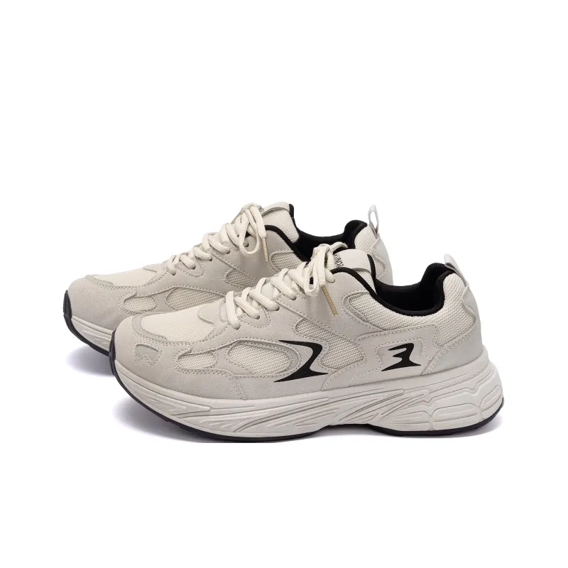 HUANQIU Balanced And Non-slip Low-Top Chunky Sneakers Men's Apricot Gray-1