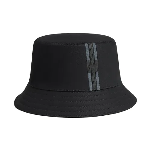 HERMES Cotton Bucket Hats Men's Black