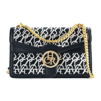 CHRISBELLA Fabric, PU Shoulder Bag, Crossbody Bag Unisex Black