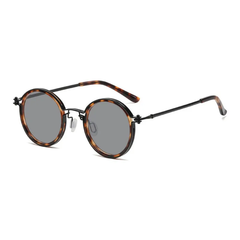 Yamaichi Maru TR/Memory Plastic Metal Round Sunglasses Unisex-2