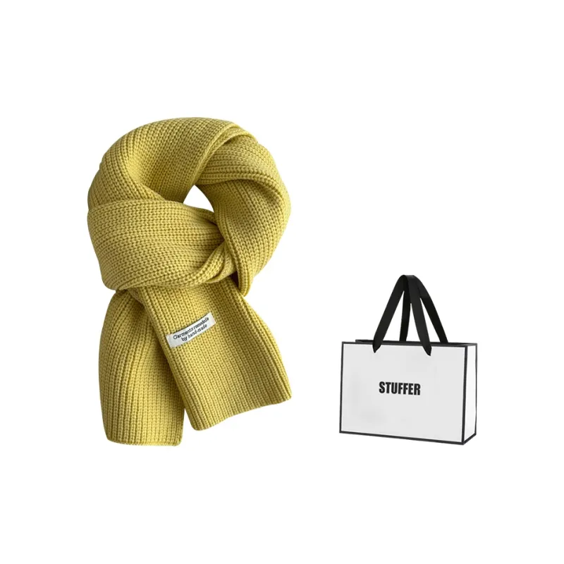 STUFFER 35% Wool Knit Scarves Unisex-8