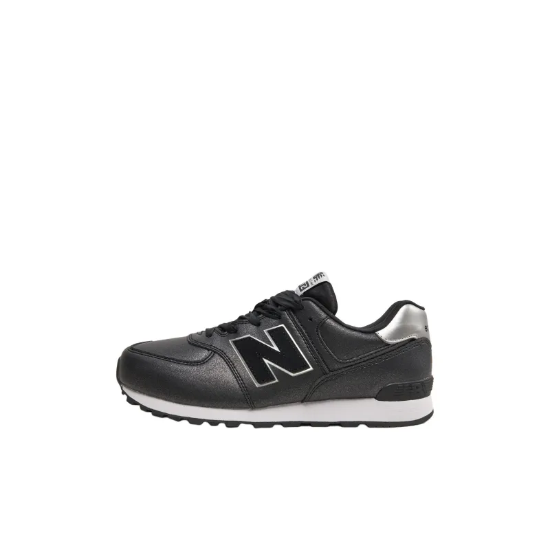 New Balance NB 574 Anti Slip Wear Resistant Low Top Kids' Running Shoes Black Kids'-0