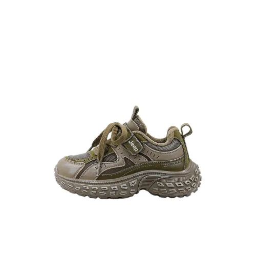 GROW WITH FREEDOM x Jeep Slip-Resistant Anti-Kick Low-Top Kids Lifestyle Shoes Olive Green Kids'