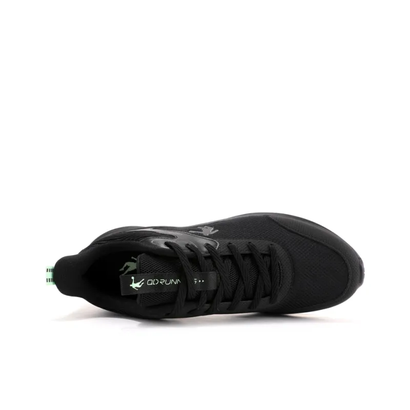 QIAODAN Cushioning, Slip Resistant, Abrasion Resistant, Breathable Coverage Low Top Running Shoes Men's Black Green-3