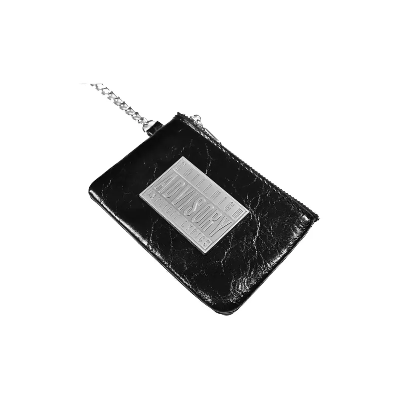 ChillHigh PU Coin Purse Unisex Black-4