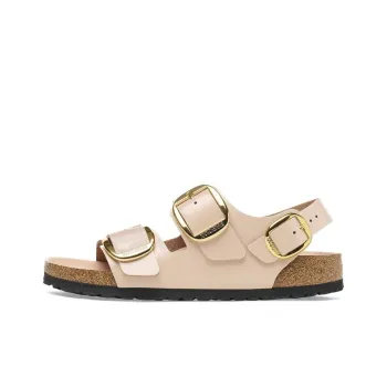 Birkenstock Milano Big Buckle Beach Sandals Women's Beige Pink Regular