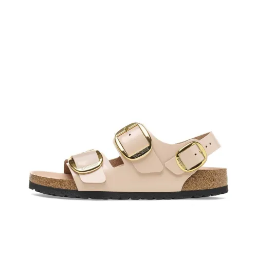 Birkenstock Milano Big Buckle Beach Sandals Women's Beige Pink Regular