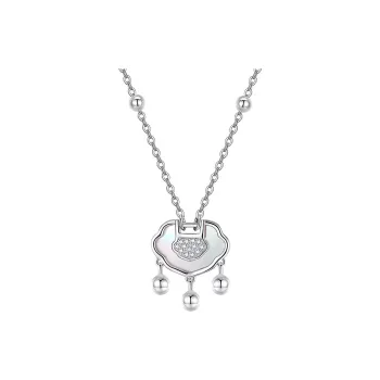 VANA 925 Sterling Silver Zircon Necklaces Women's Silver White