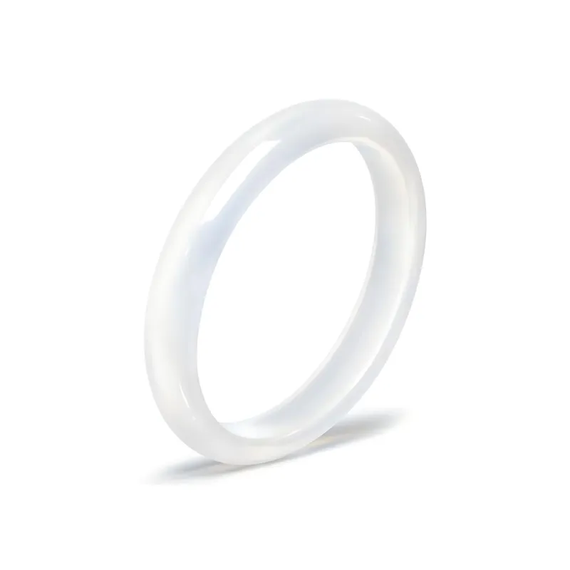Artisan Lock Heart Jade Chalcedony Bangles Women's-0