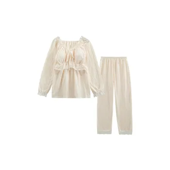 Sleeping Beauty Pajama Set Women's Apricot