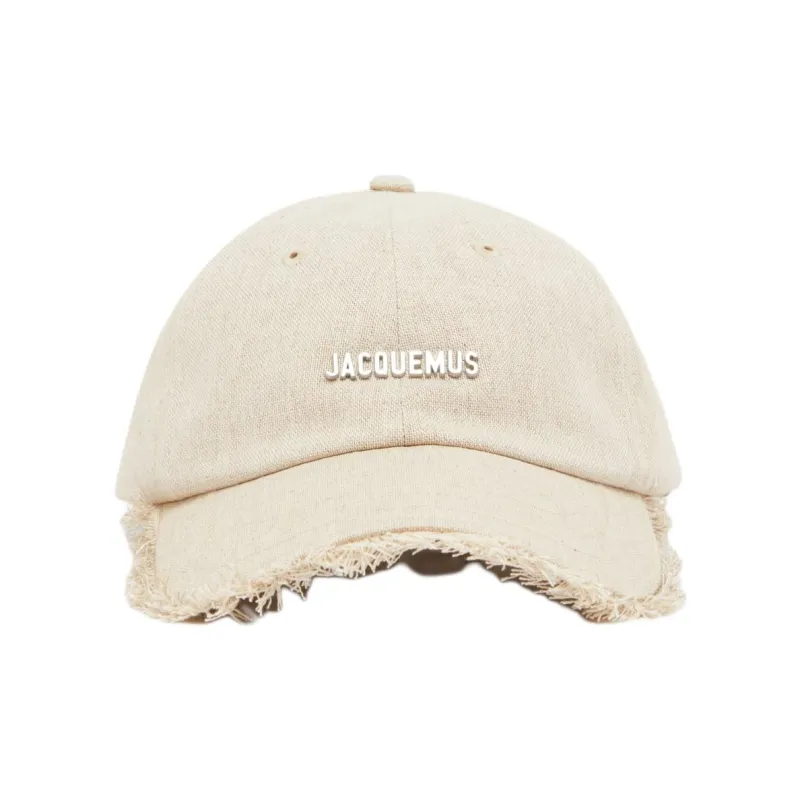 Jacquemus Cotton Baseball Caps Men's Light Gray-1