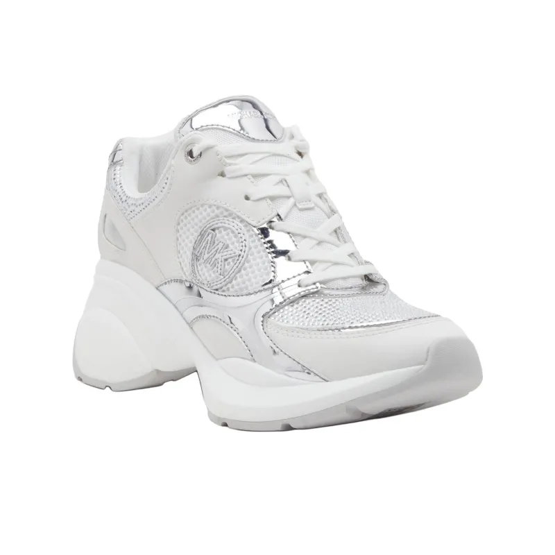 MICHAEL KORS Zuma Low-Top Casual Shoes 6.9cm Women's Silver White-3