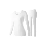 Women's Matching Set (Ecru) 100% cotton High Elastic/7A Antibacterial Breathable